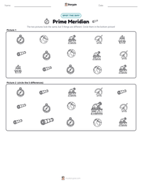 Prime Meridian printable worksheet preview