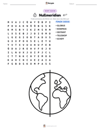 Nullmeridian druckbare Arbeitsblatt Vorschau