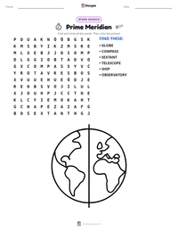 Prime Meridian printable worksheet preview