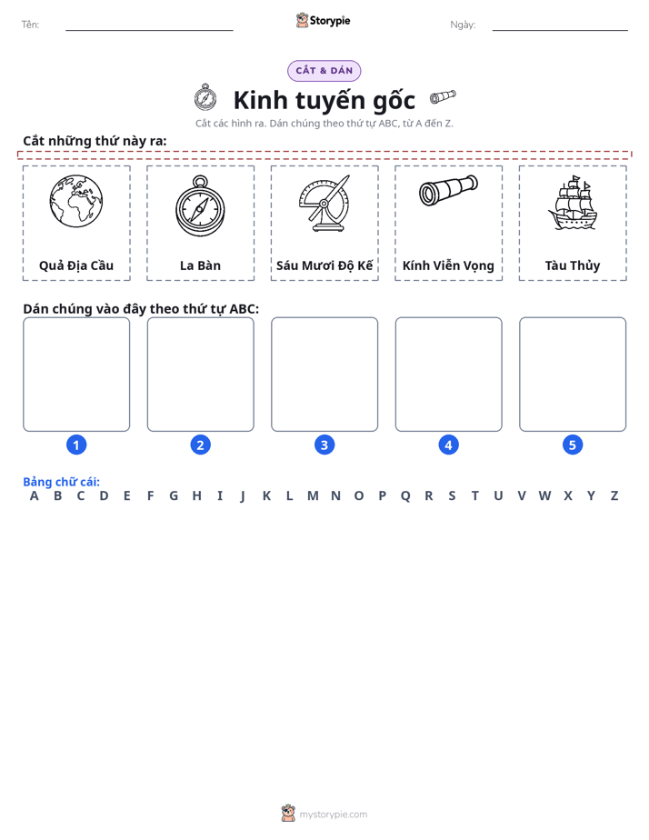 Cắt & Dán Chữ Cái