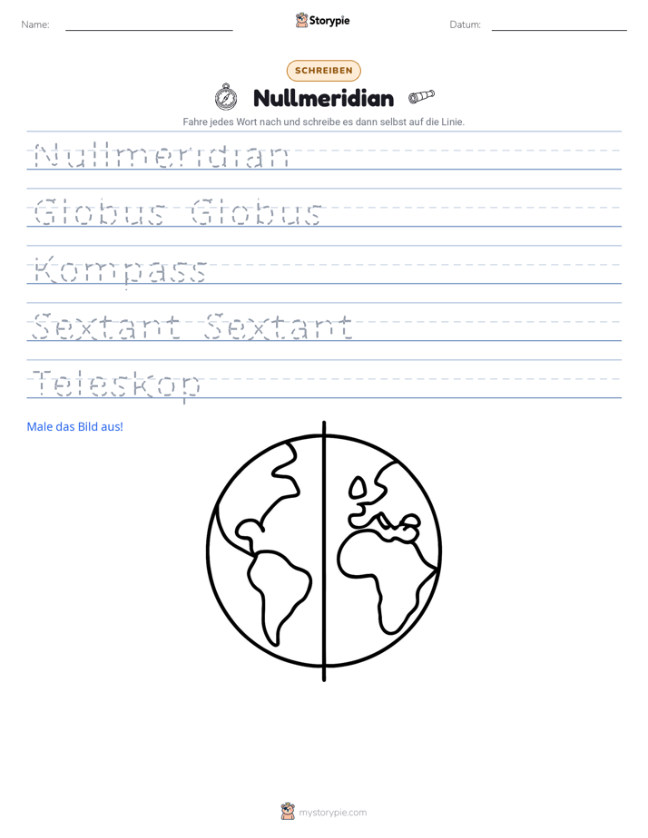 Schreibübung