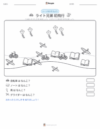 ライト兄弟の初飛行 の印刷可能ワークシートプレビュー