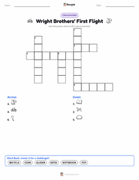 Wright Brothers’ First Flight printable worksheet preview