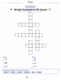 Wright Kardeşler'in İlk Uçuşu yazdırılabilir çalışma sayfası önizlemesi
