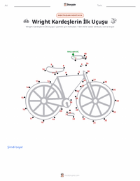 Wright Kardeşler'in İlk Uçuşu yazdırılabilir çalışma sayfası önizlemesi