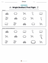 Wright Brothers’ First Flight printable worksheet preview