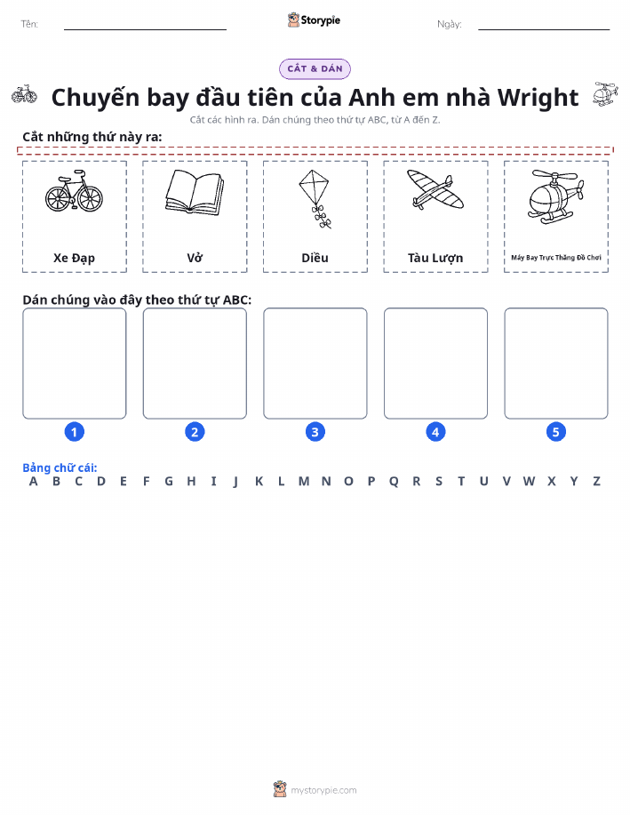 Cắt & Dán Chữ Cái