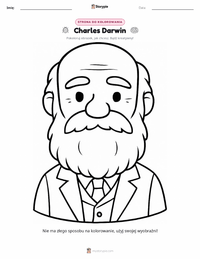 Strona do kolorowania Karol Darwin dla dzieci