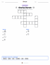 Charles Darwin printable worksheet preview