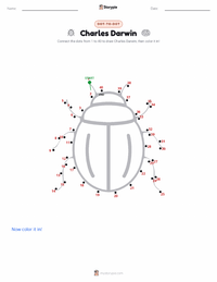Charles Darwin printable worksheet preview