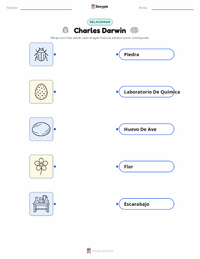 Hoja de trabajo imprimible de Charles Darwin para niños