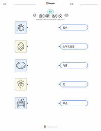 查尔斯·达尔文 可打印工作表，适合儿童