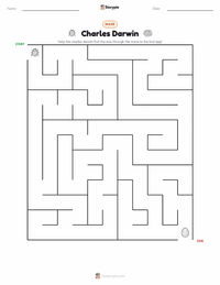Charles Darwin printable worksheet preview