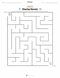 Vista previa de la hoja de trabajo imprimible de Charles Darwin
