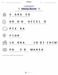 Anteprima della scheda stampabile di Charles Darwin