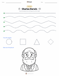 Charles Darwin printable worksheet preview