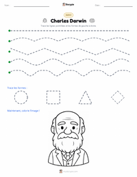 Aperçu de la feuille de travail imprimable Charles Darwin