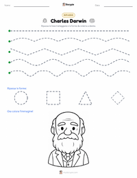 Anteprima della scheda stampabile di Charles Darwin