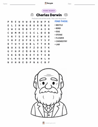 Charles Darwin printable worksheet preview