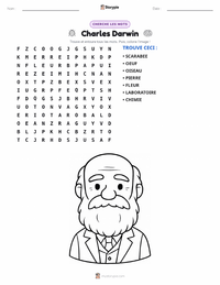 Aperçu de la feuille de travail imprimable Charles Darwin