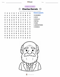 Anteprima della scheda stampabile di Charles Darwin
