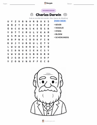 Charles Darwin afdrukbare werkblad voorbeeld