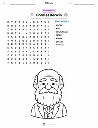 Charles Darwin yazdırılabilir çalışma sayfası önizlemesi