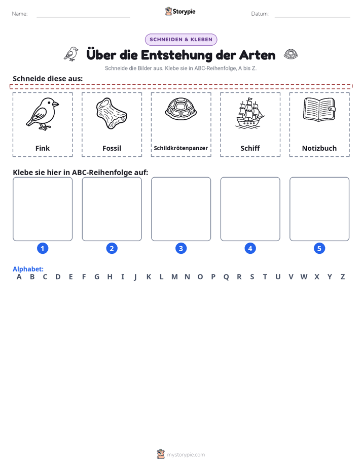 Schneiden & Einfügen Alphabet