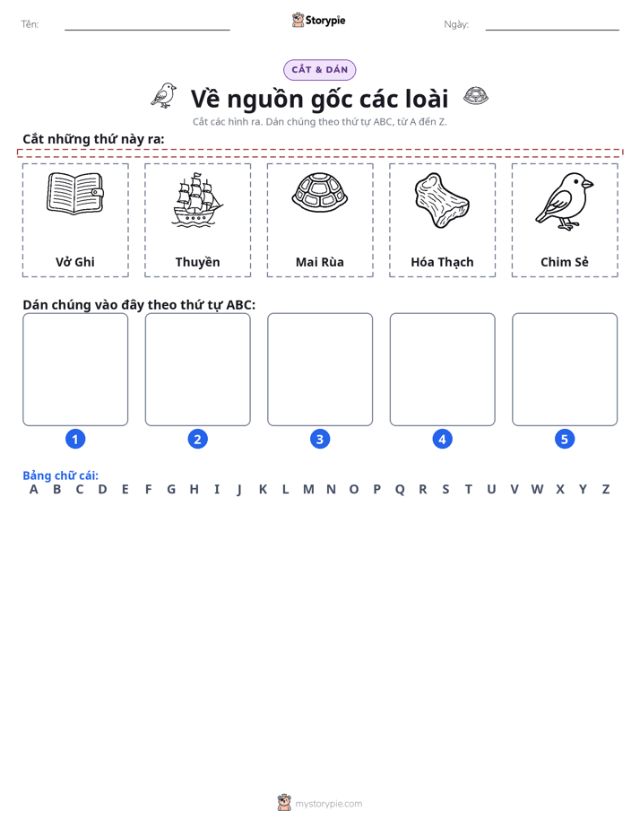 Cắt & Dán Chữ Cái