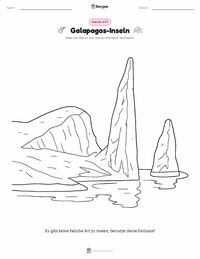 Galápagos-Inseln Malvorlage für Kinder