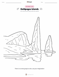 Galápagos Islands coloring page for kids
