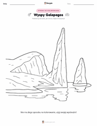 Strona do kolorowania Wyspy Galápagos dla dzieci