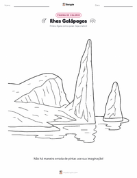Página de colorir Ilhas Galápagos para crianças