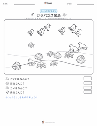 ガラパゴス諸島 の印刷可能ワークシートプレビュー