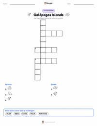 Galápagos Islands printable worksheet preview