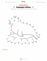 Galapagos Adaları yazdırılabilir çalışma sayfası önizlemesi