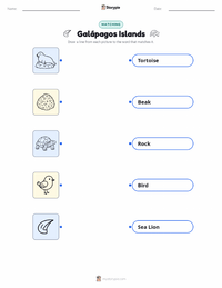 Galápagos Islands printable worksheet for kids