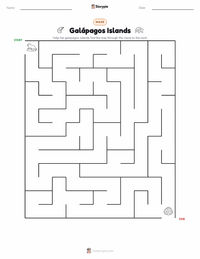 Galápagos Islands printable worksheet preview
