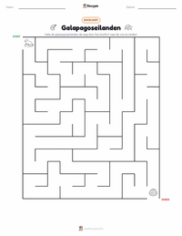 Galápagoseilanden afdrukbare werkblad voorbeeld