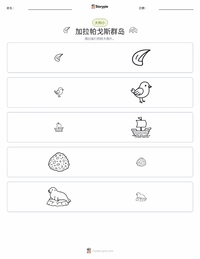 加拉帕戈斯群岛 可打印工作表预览