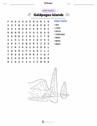 Galápagos Islands printable worksheet preview
