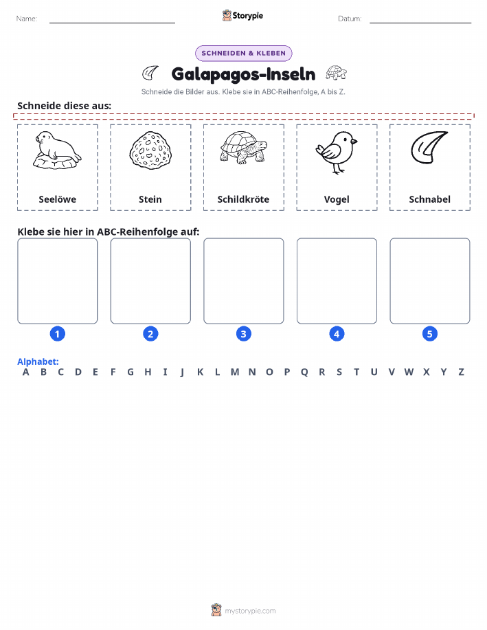 Schneiden & Einfügen Alphabet