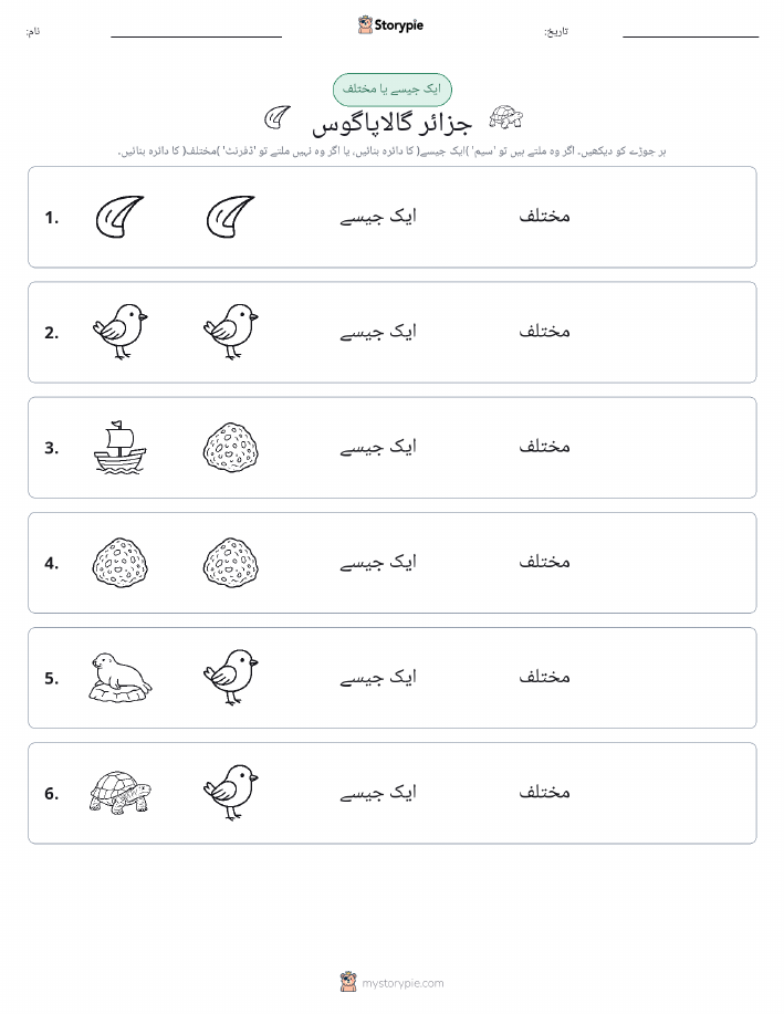 ایک جیسا یا مختلف