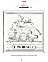 HMS Beagle druckbare Arbeitsblatt Vorschau