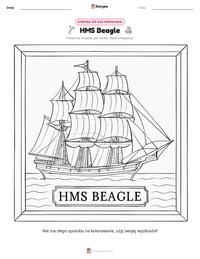 Podgląd drukowalnego arkusza ćwiczeń HMS Beagle