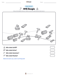 HMS Beagle druckbare Arbeitsblatt Vorschau