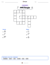HMS Beagle printable worksheet preview