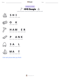 HMS Beagle printable worksheet preview