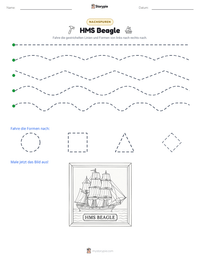 HMS Beagle druckbare Arbeitsblatt Vorschau