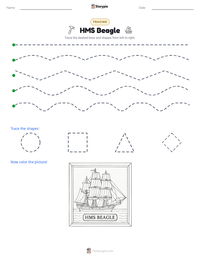 HMS Beagle printable worksheet preview